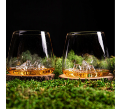 Zestaw 2 szklanek do whisky - Topographic - Tre Cime & Monte Rosa