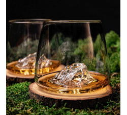 Zestaw 2 szklanek do whisky - Topographic - Zugspitze & Watz