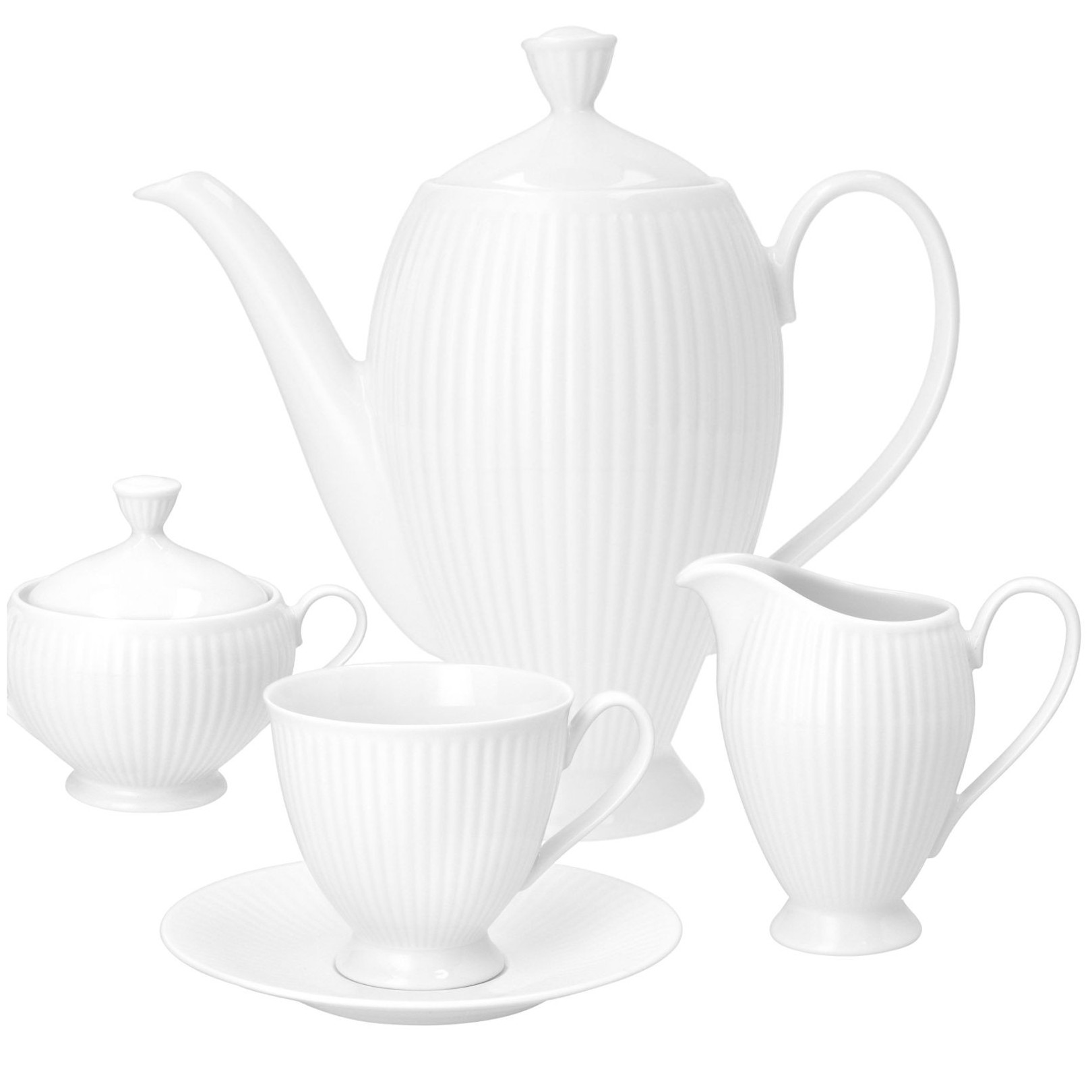 Serwis do kawy dla 12 os. / 39 el. Dalia Biała Chodzież
