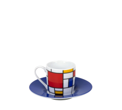 Filiżanka espresso - Hommage to Mondrian niebieski- Könitz