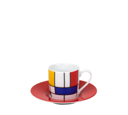 Filiżanka espresso - Hommage to Mondrian czerwony - Könitz