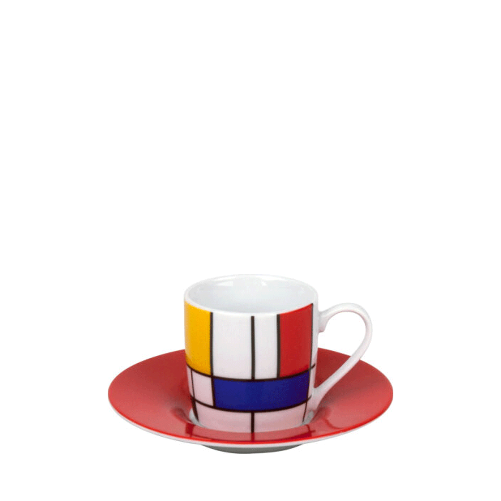 Filiżanka espresso - Hommage to Mondrian czerwony - Könitz