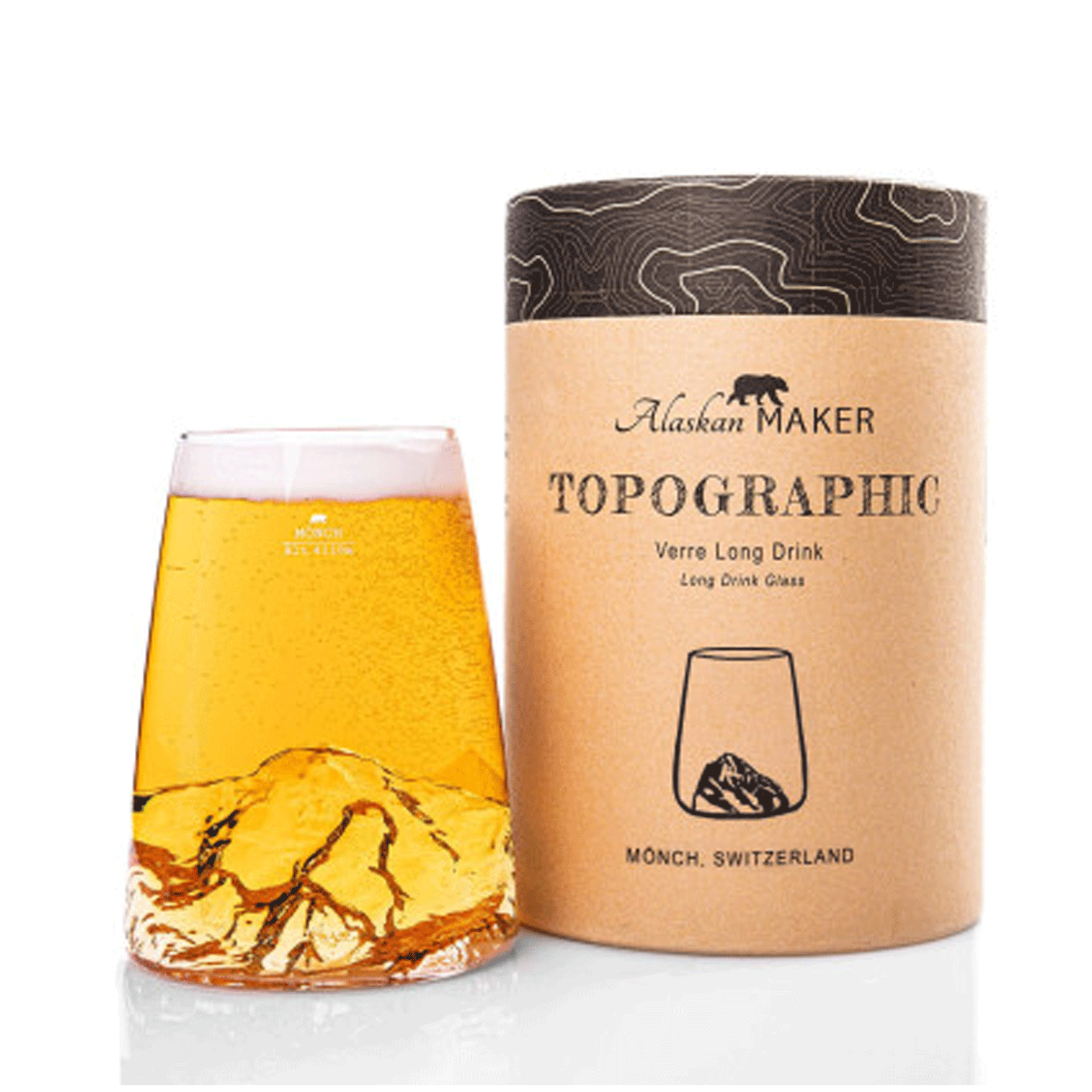 Szklanka Long Drink - Topographic - Monch