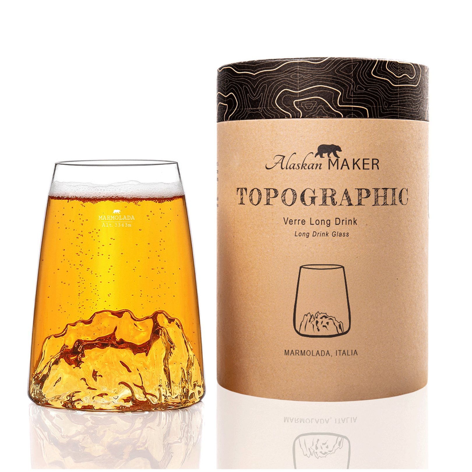 Szklanka Long Drink - Topographic - Marmolada