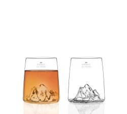 Zestaw 2 kieliszków - Topographic - Mont Blanc & Everest