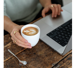 Filiżanka do kawy dwuścienna- Silky White- Rosenthal