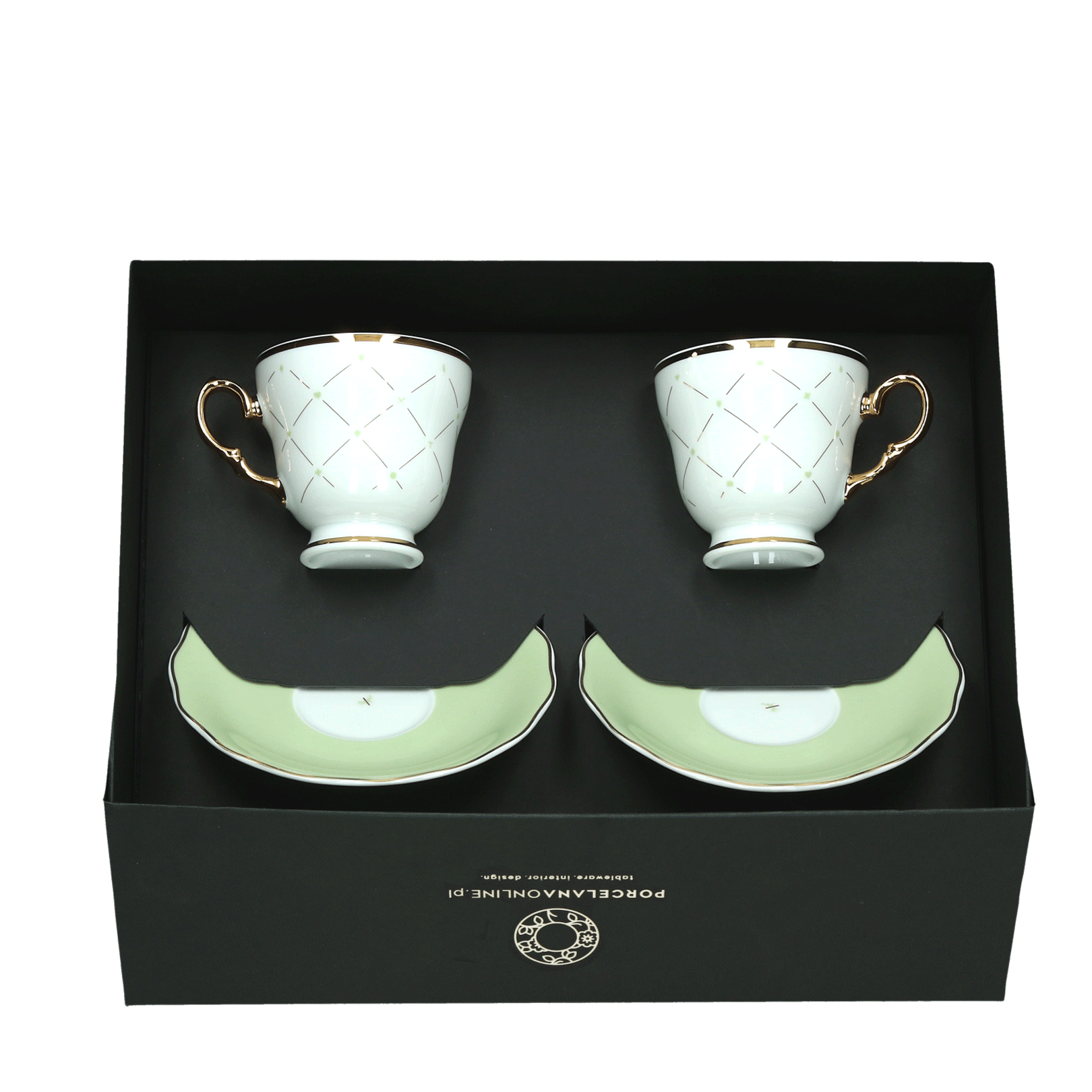 Zestaw filiżanek do kawy Alaska Circus Green Ćmielów