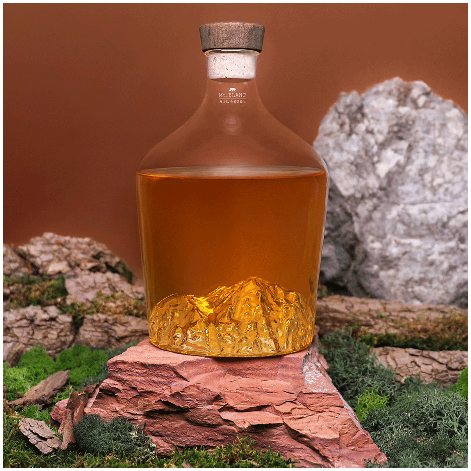 Karafka do whisky - Topographic - Mount Blanc