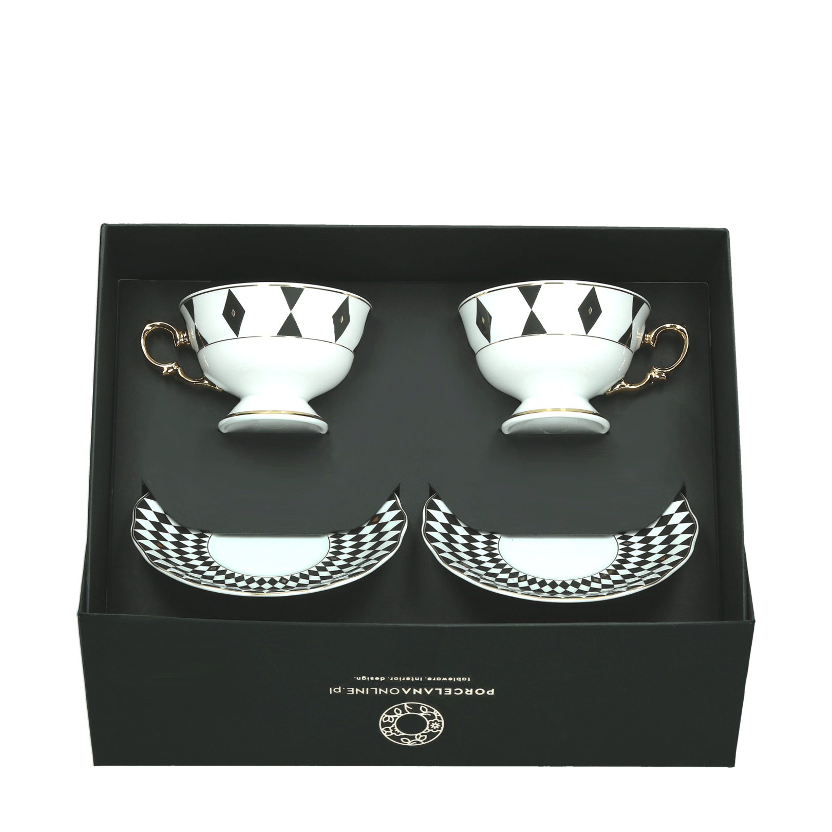 Zestaw filiżanek do herbaty Alaska Dama Kier Ćmielów