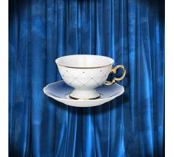 Filiżanka ze spodkiem do herbaty Alaska Circus Blue Ćmielów