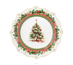 Zestaw talerzy świątecznych do ciasta 7 el. Christmas Tree Villa Italia