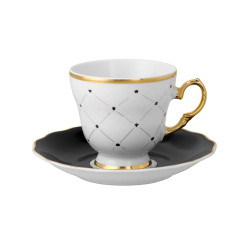 Filiżanka ze spodkiem do kawy Alaska Circus Black Ćmielów