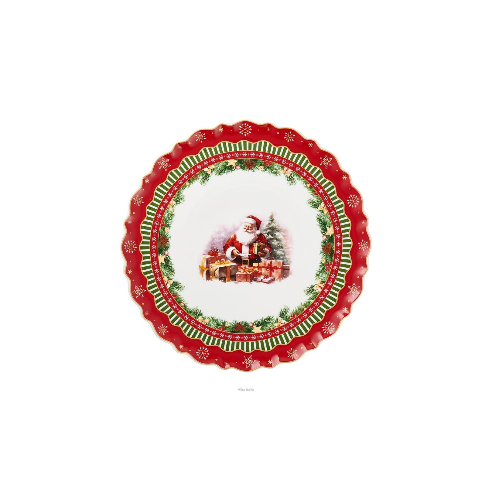 Talerz świąteczny 33 cm Santa Claus Villa Italia
