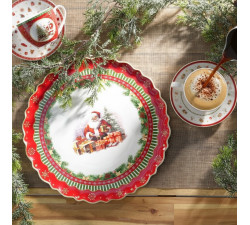 Talerz świąteczny 33 cm Santa Claus Villa Italia