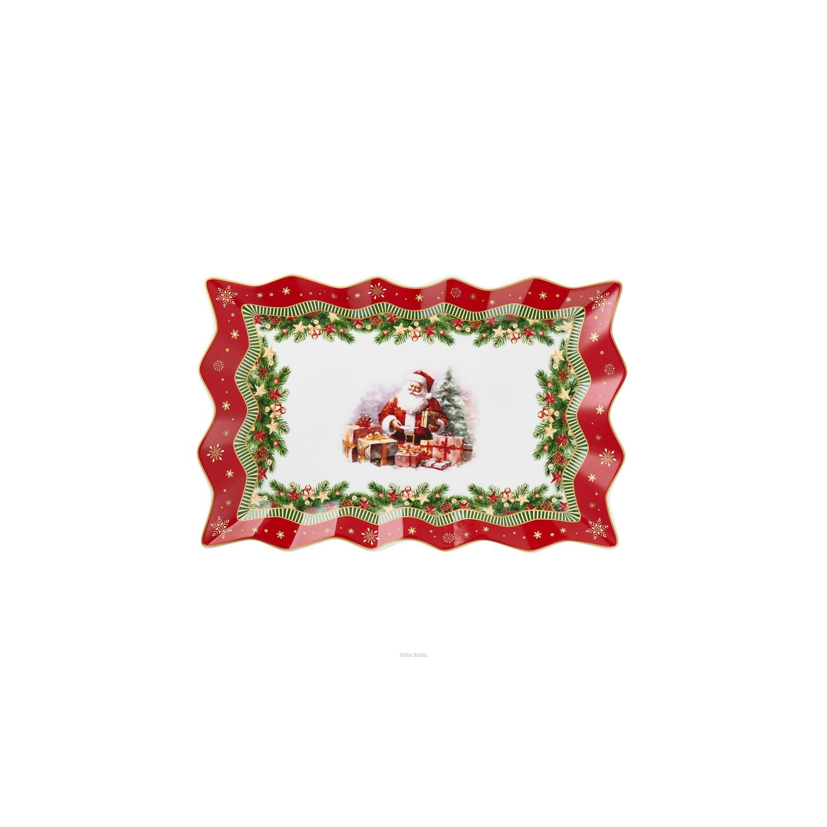 Półmisek świąteczny 35x22 cm Santa Claus Villa Italia