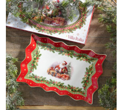 Półmisek świąteczny 35x22 cm Santa Claus Villa Italia