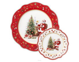 Zestaw-talerzy-świątecznych-do-ciasta-7-el.-Santa-Claus-Villa-Italia