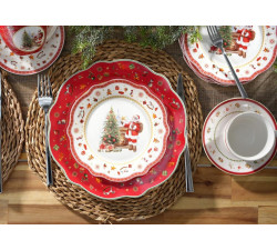 Zestaw talerzy świątecznych do ciasta 7 el. Santa Claus Villa Italia