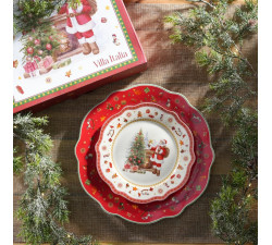 Zestaw talerzy świątecznych do ciasta 7 el. Santa Claus Villa Italia