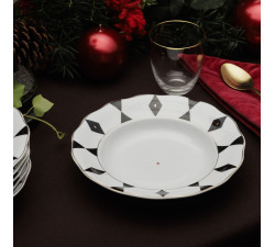  Talerz głęboki 22,5 cm Alaska Dama Kier Ćmielów