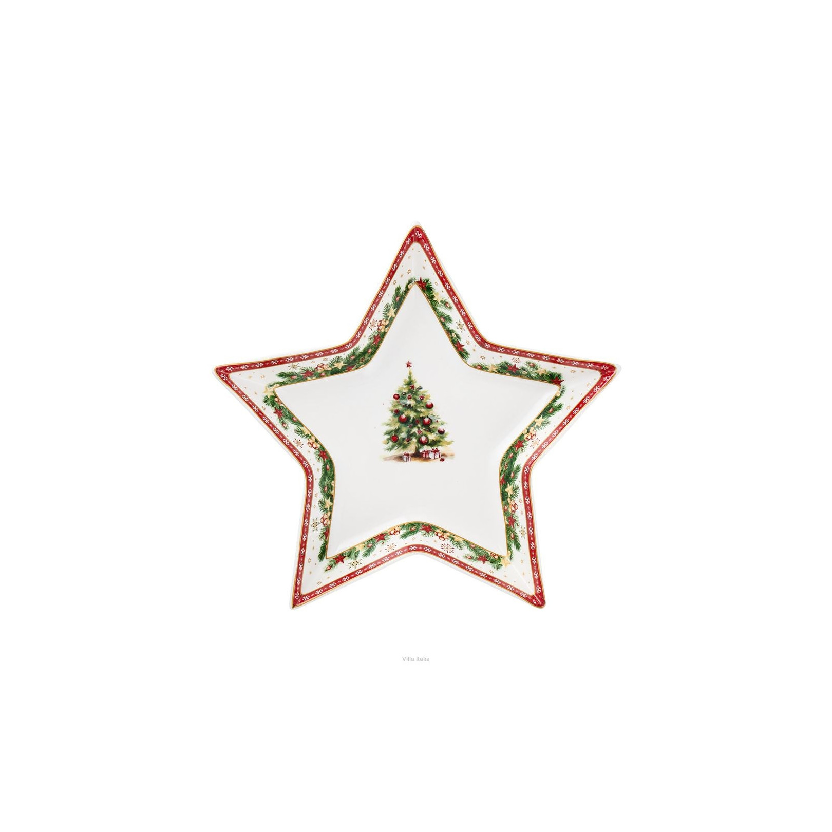 Półmisek świąteczny Gwiazda 25,5 cm Christmas Tree Villa Italia