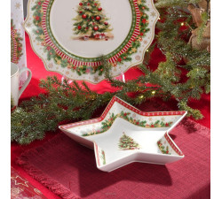 Półmisek świąteczny Gwiazda 25,5 cm Christmas Tree Villa Italia
