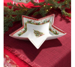 Półmisek świąteczny Gwiazda 25,5 cm Christmas Tree Villa Italia