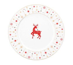 Zestaw śniadaniowy dla 1 os/3 elementy Renifer czerwony Chodzież