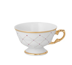 Filiżanka ze spodkiem do herbaty Alaska Circus Burgund Ćmielów