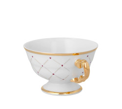 Filiżanka ze spodkiem do herbaty Alaska Circus Burgund Ćmielów