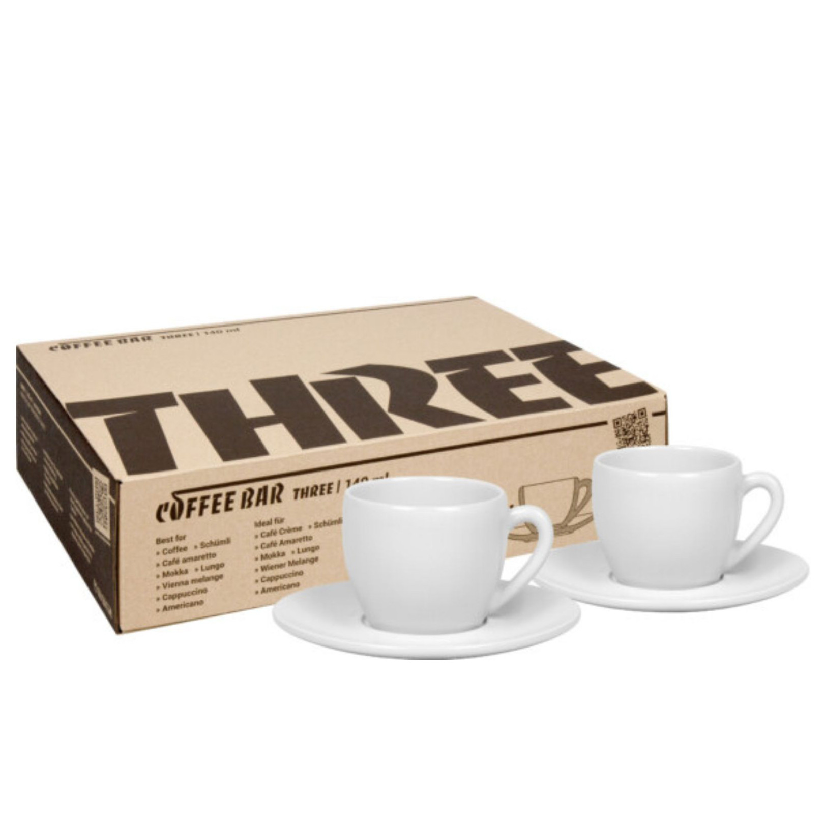 Zestaw 2 filiżanek uniwersalnych 140 ml - Coffee Bar THREE - Könitz