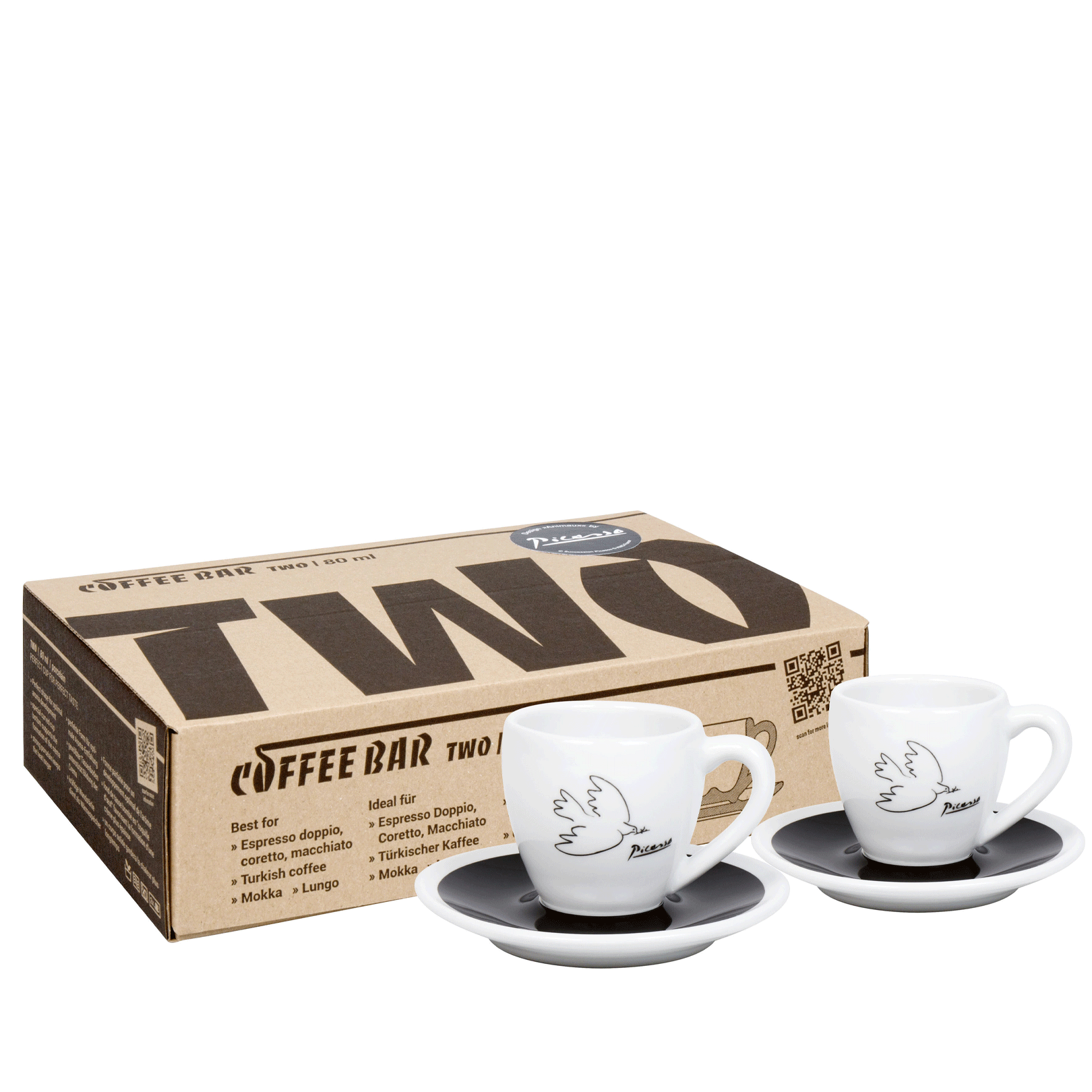 Zestaw 2 filiżanek espresso - Picasso - Gołąbek - Coffee Bar TWO  - Könitz