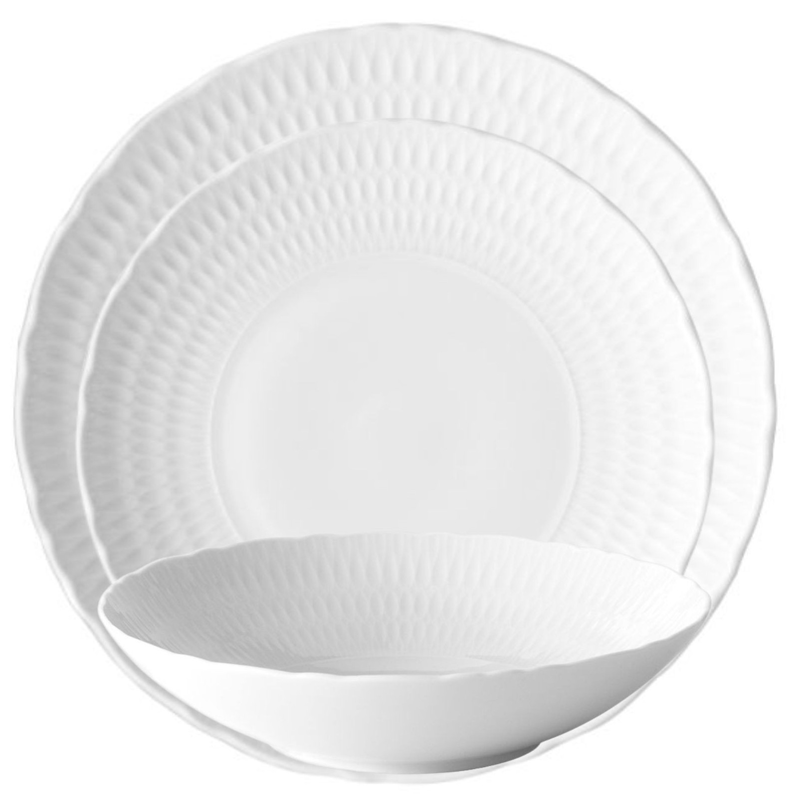 Zestaw talerzy dla 6 os. / 18 el. Sofia Biała Ćmielów