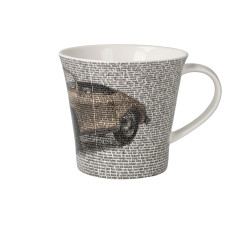 Kubek 9,5 cm Saxa-Porsche-356- Rubyred -Goebel