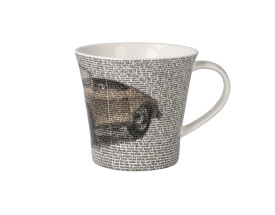 Kubek 9,5 cm Saxa-Porsche-356- Rubyred -Goebel