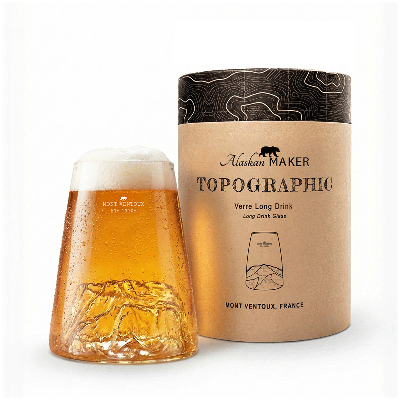 Szklanka Long Drink - Topographic - Mont Ventoux