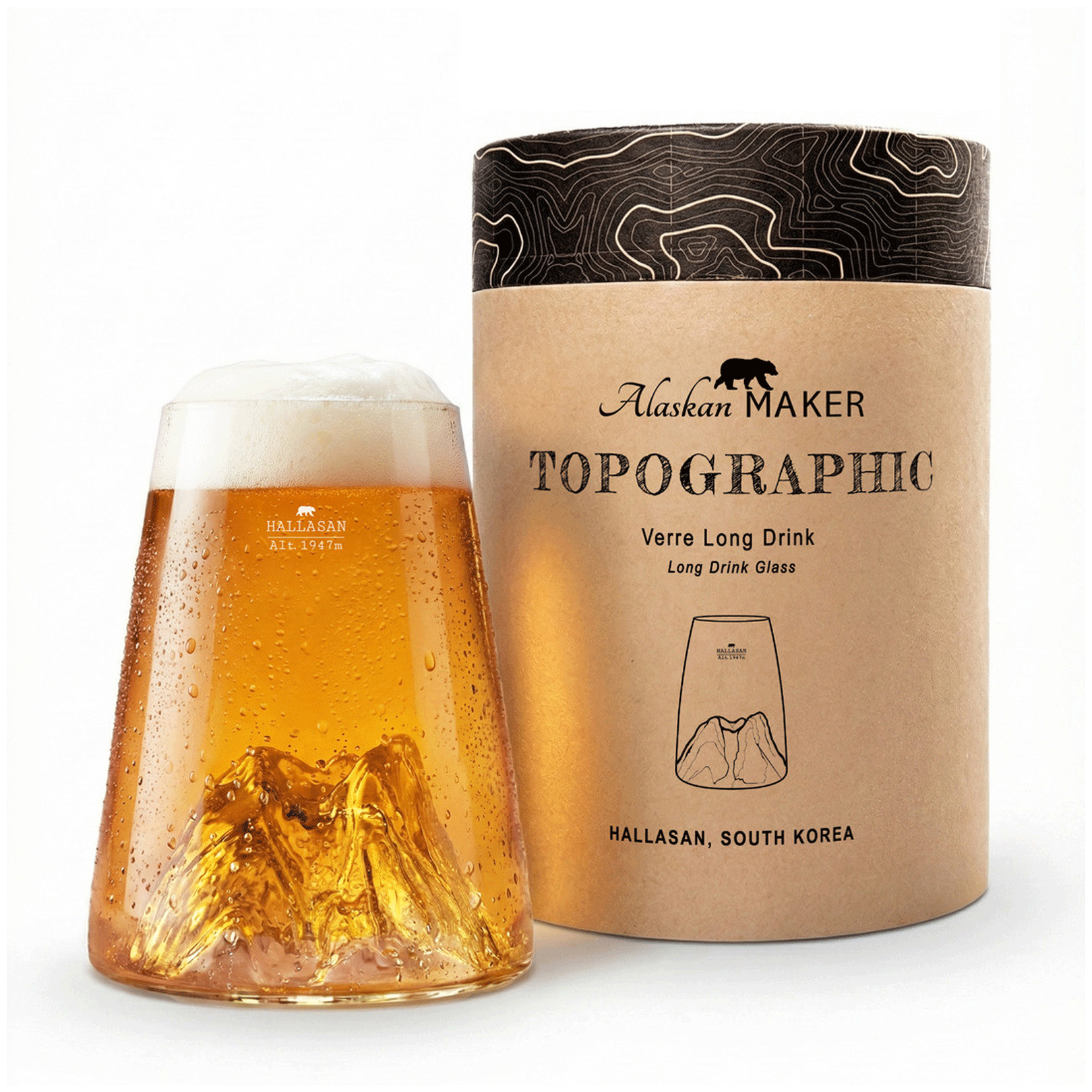 Szklanka Long Drink - Topographic - Hallasan