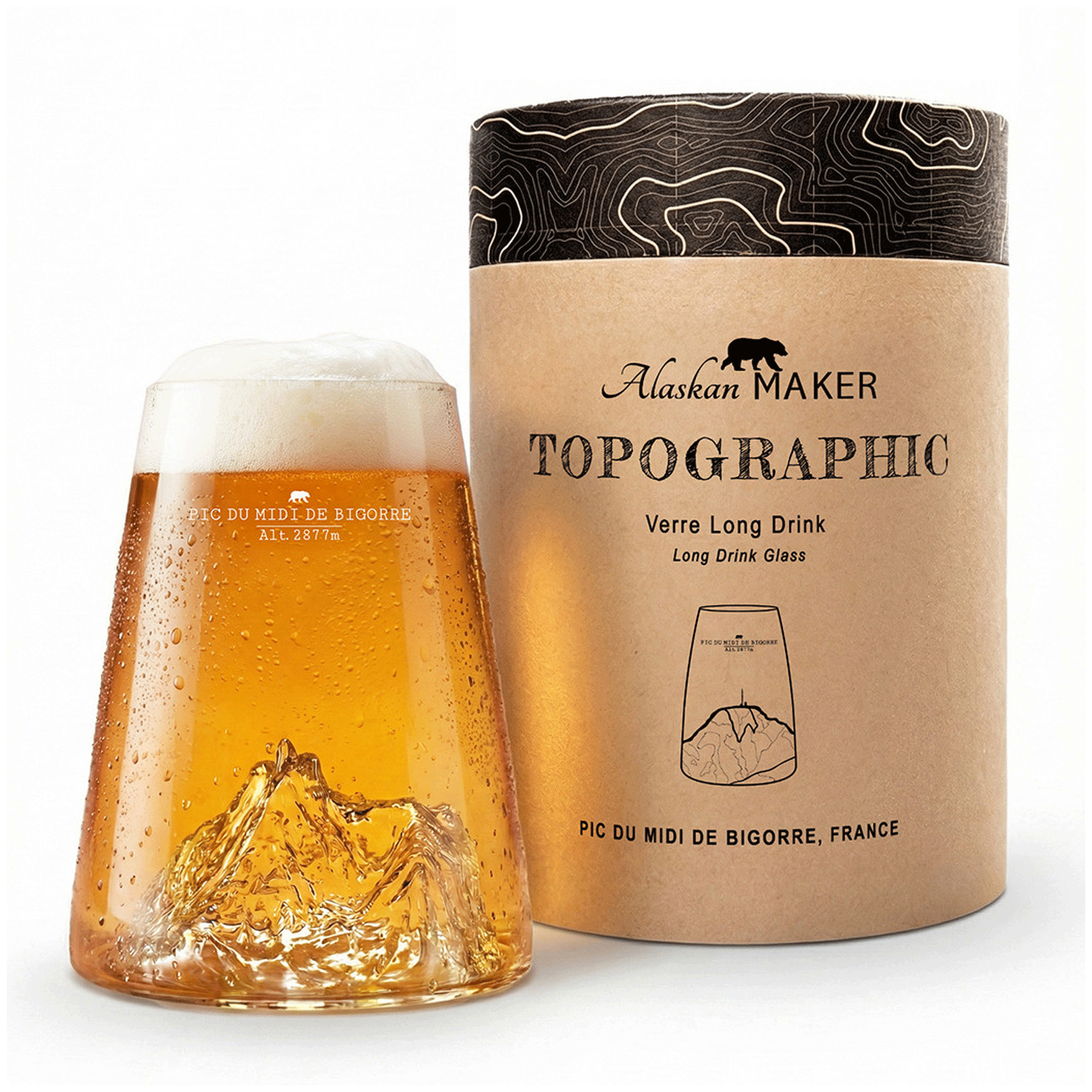 Szklanka Long Drink - Topographic - Pic du Midi de Bigorre